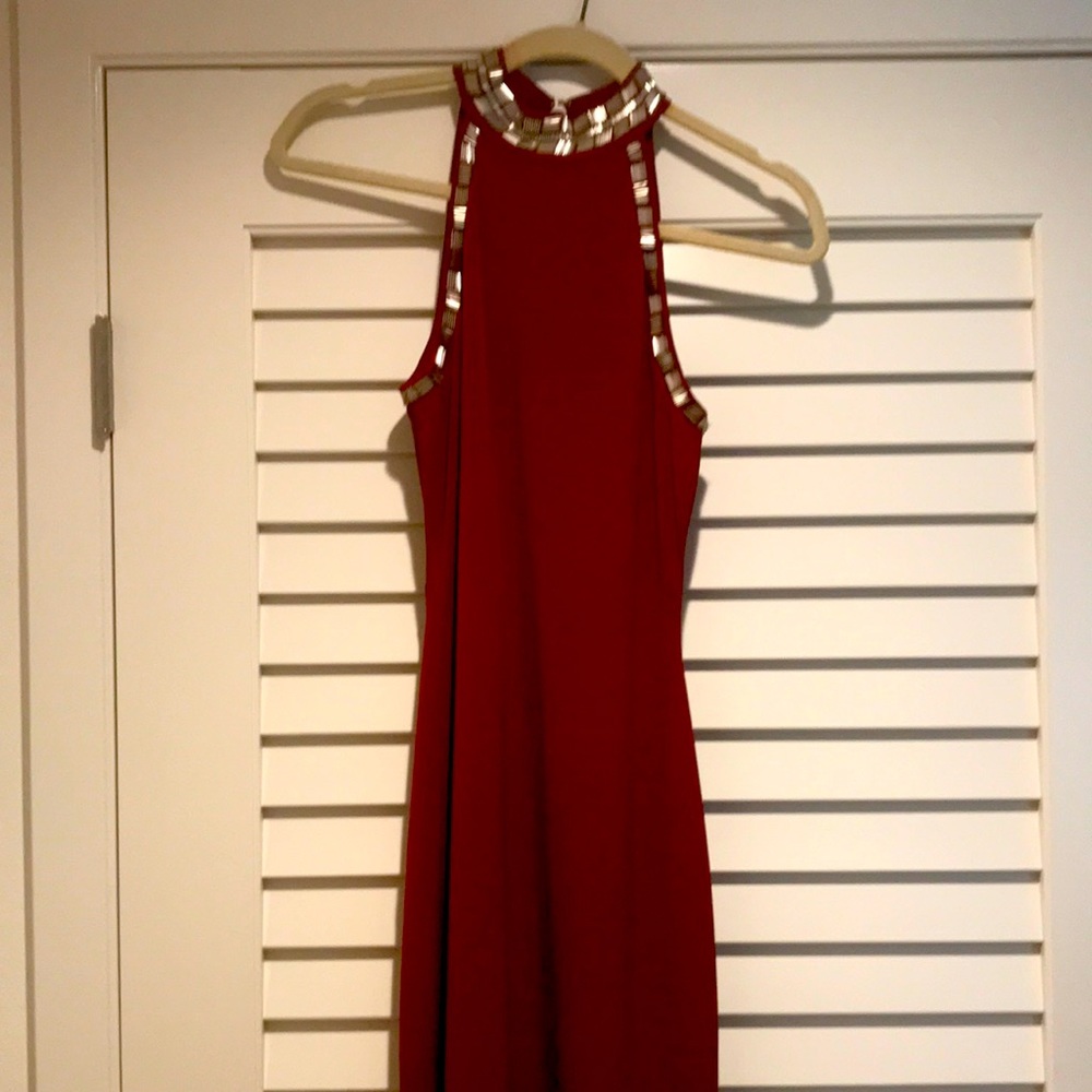 Long Bordeaux dress